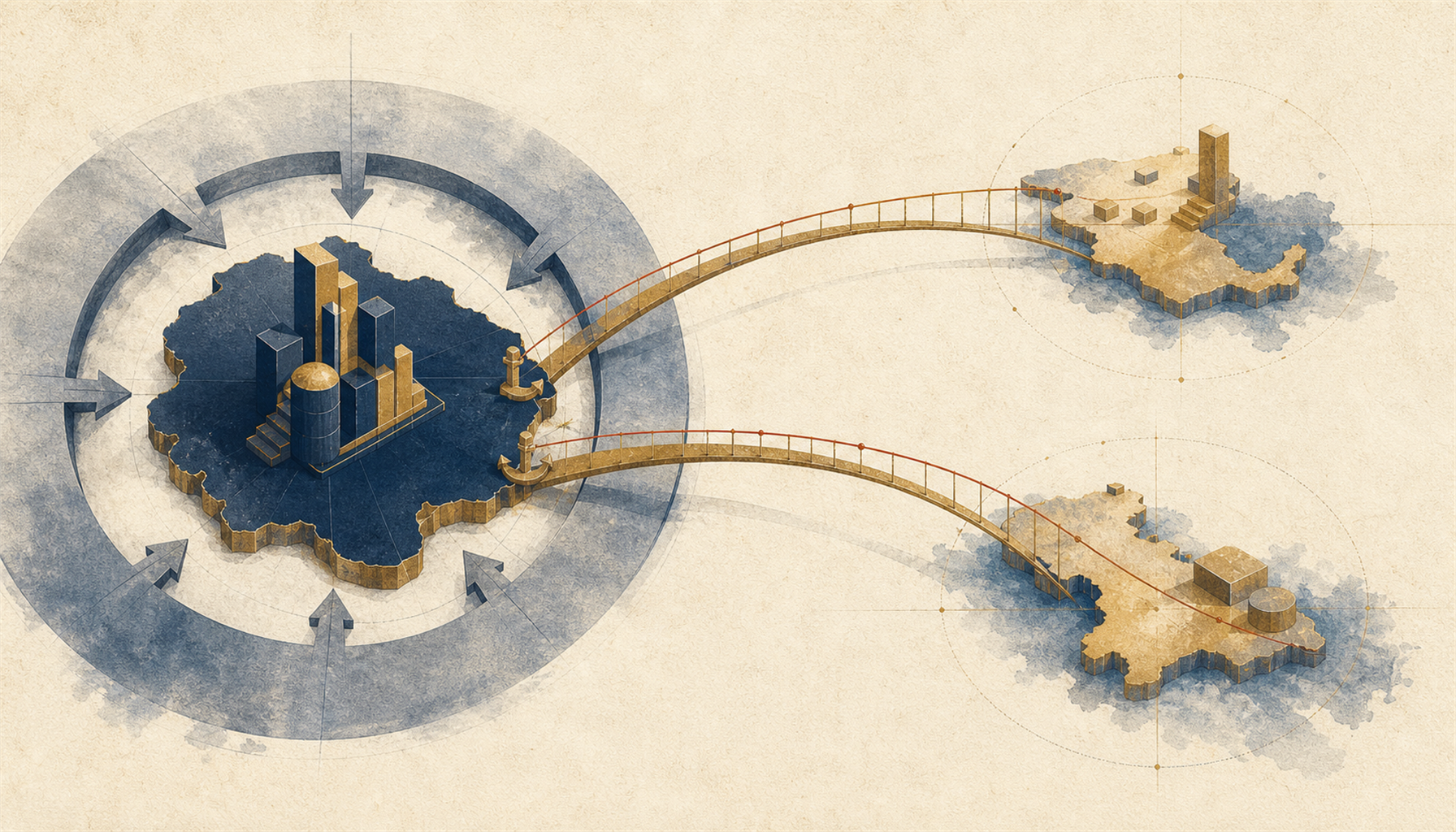 Illustration of DigiPlus diversifying from the Philippines toward Brazil and South Africa markets